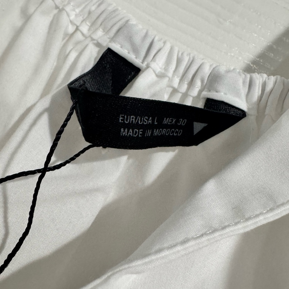 Zara White Sleeveless Bow Blouse - Picture 6 of 6